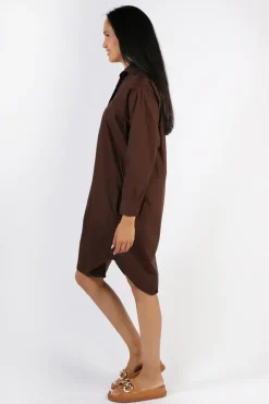 Frockk Nina Shirtdress In Chocolate