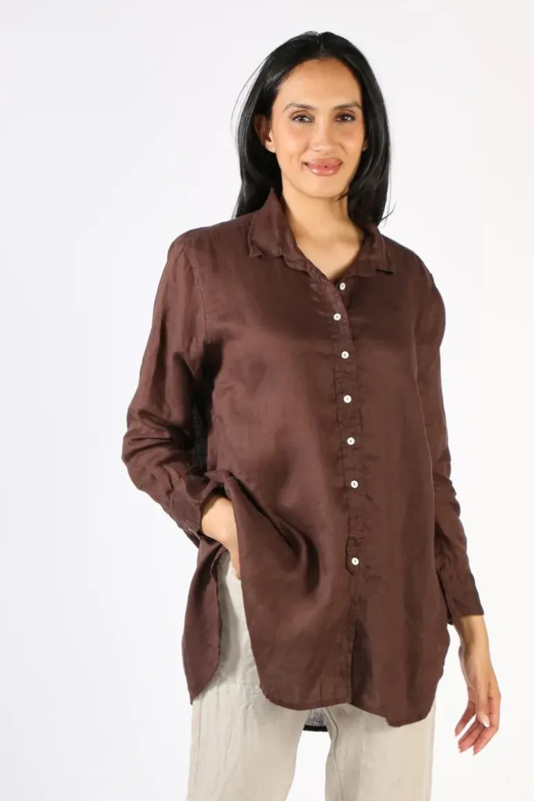 Frockk Sita Shirt In Chocolate