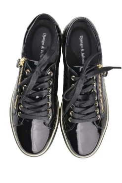 Froggy Sneaker In Black Patent By Django & Juliette