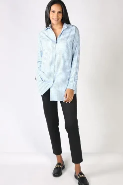 Funky Staff Donna Longline Shirt In Sky