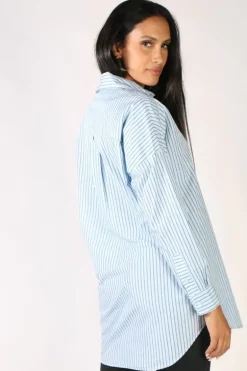 Funky Staff Donna Longline Shirt In Sky