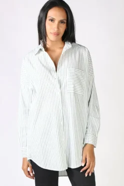 Funky Staff Donna Longline Shirt In White