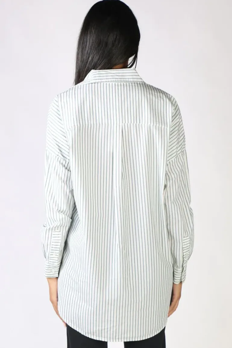 Funky Staff Donna Longline Shirt In White