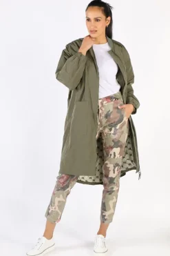 Funky Staff Funky Club Duster Coat In Olive