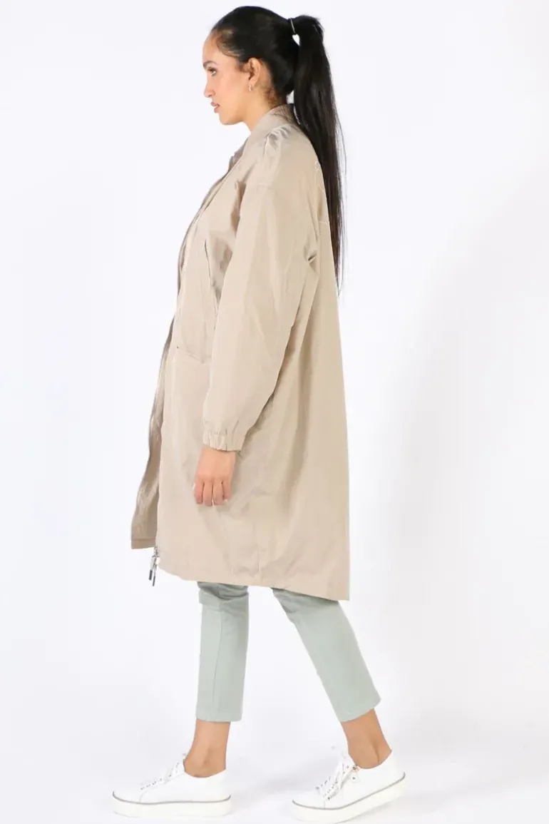 Funky Staff Funky Club Duster Coat In Cream