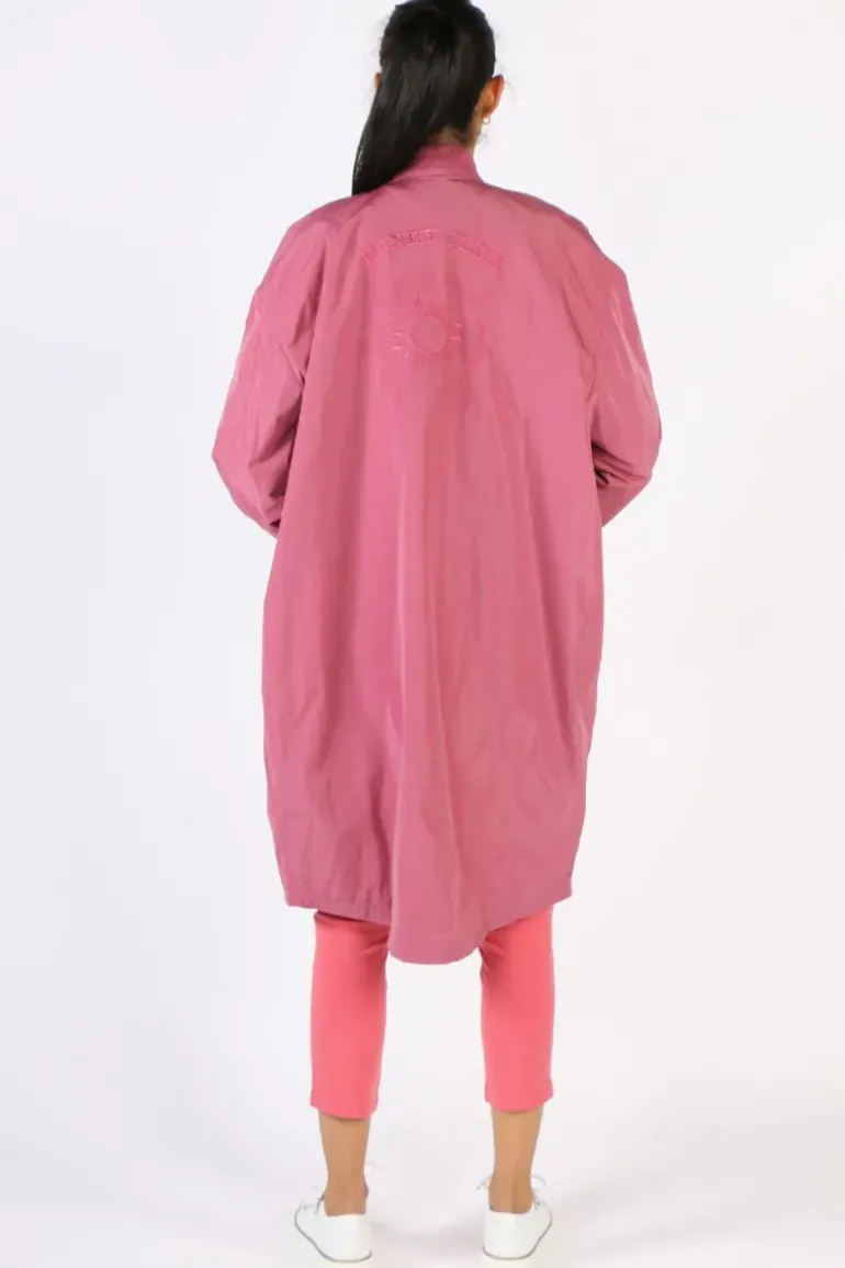 Funky Staff Funky Club Duster Coat In Berry