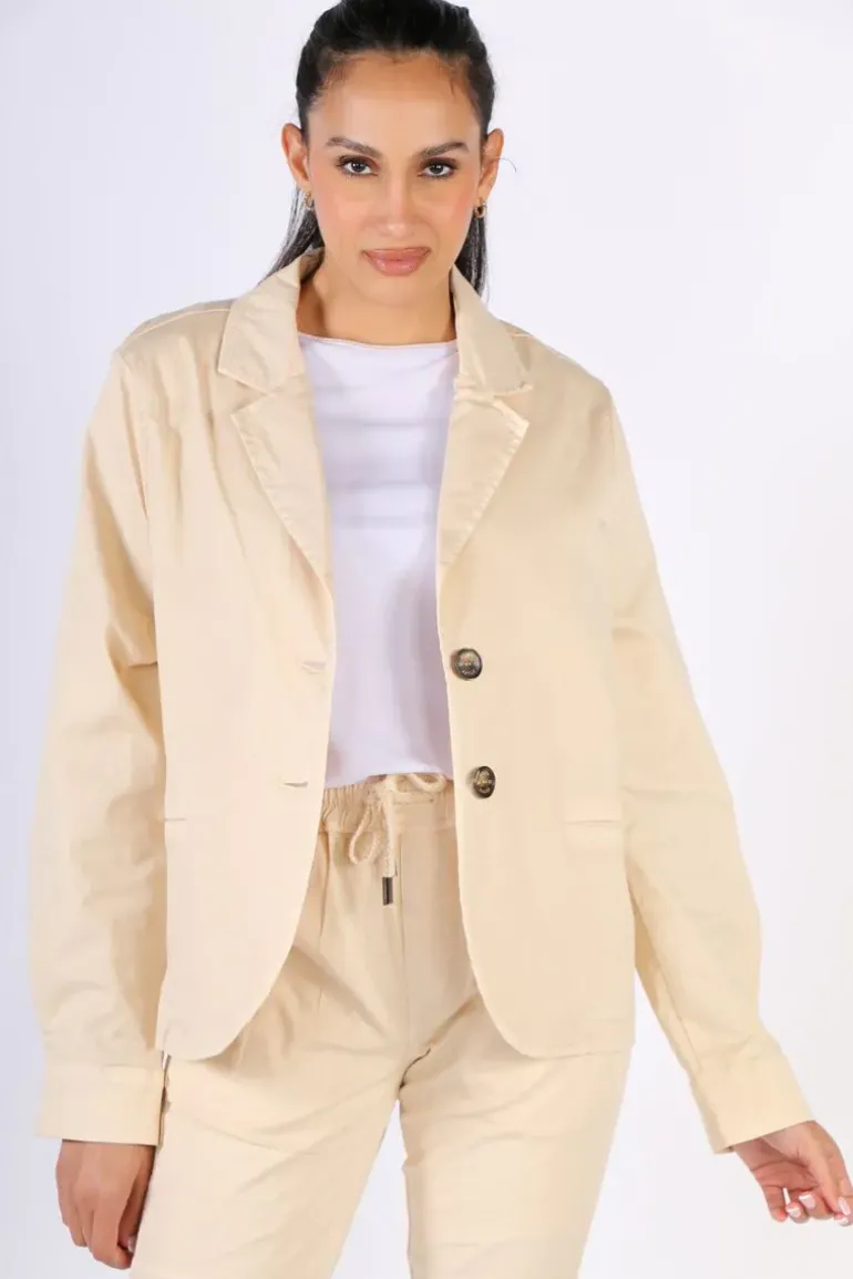 Funky Staff Hilda Crop Jacket In Sand
