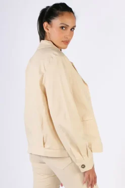 Funky Staff Hilda Crop Jacket In Sand