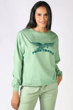 Funky Staff Mania Tee In Green