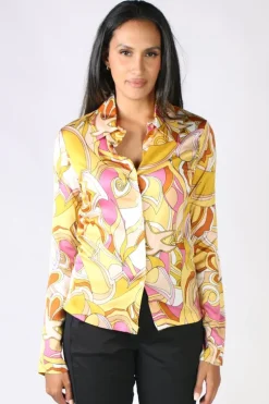 Funky Staff Psychadelic Blouse In Multi