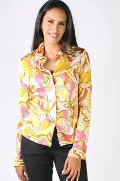Funky Staff Psychadelic Blouse In Multi