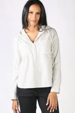 Funky Staff Sara Hooded Shirt In White