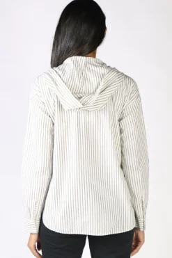 Funky Staff Sara Hooded Shirt In White