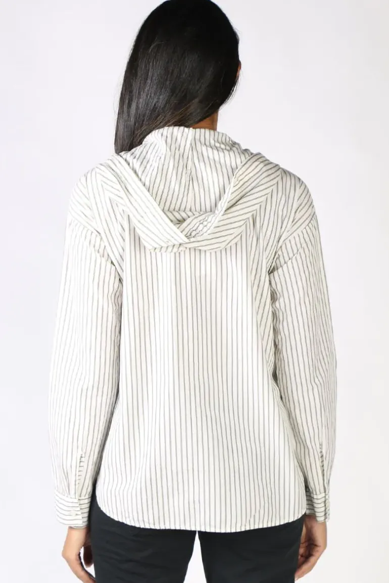 Funky Staff Sara Hooded Shirt In White