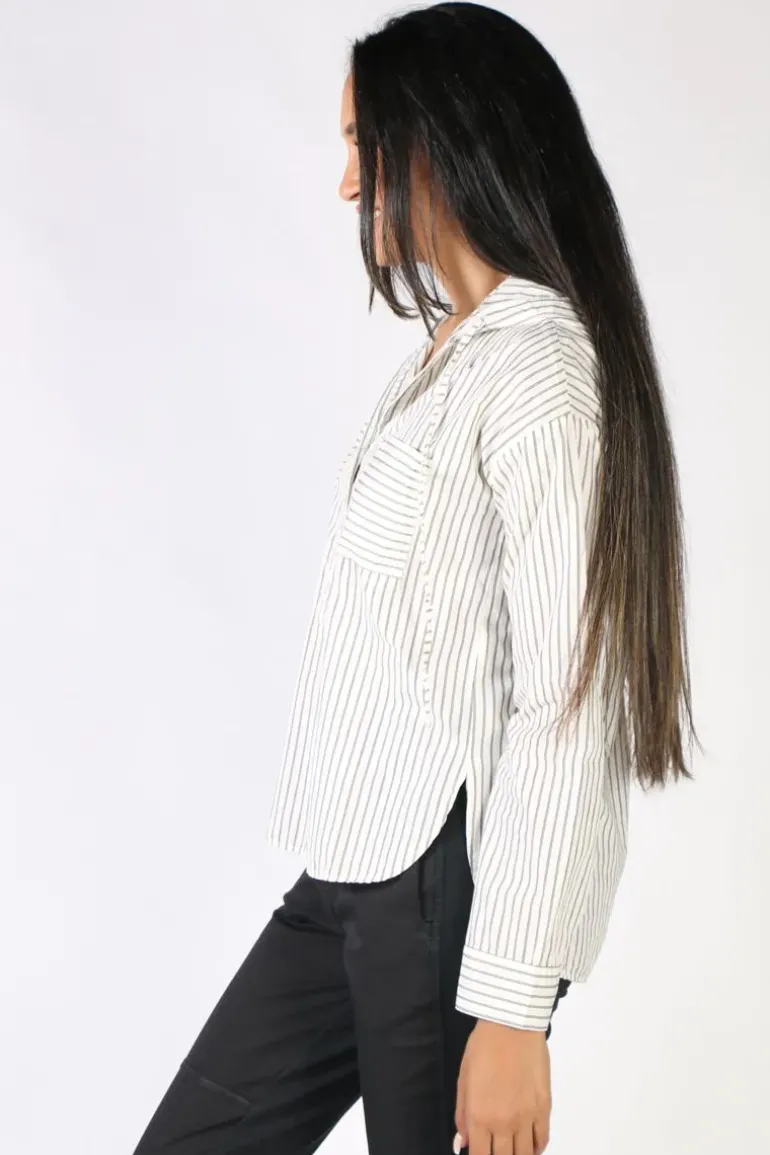 Funky Staff Sara Hooded Shirt In White