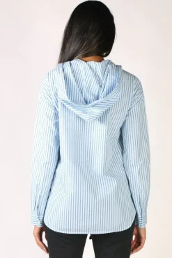 Funky Staff Sara Hooded Shirt In Sky
