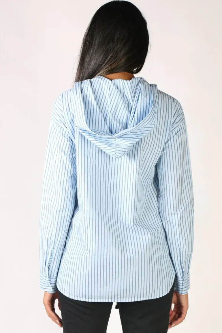 Funky Staff Sara Hooded Shirt In Sky