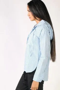 Funky Staff Sara Hooded Shirt In Sky