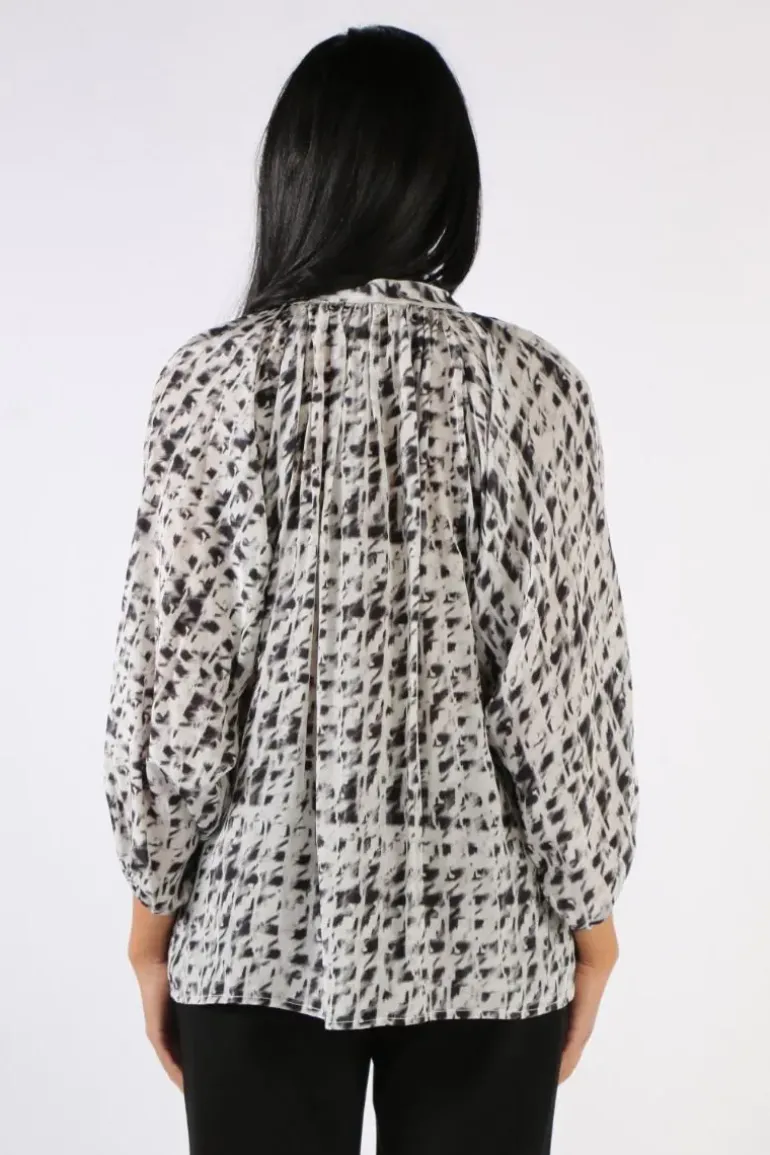 Funky Staff Tie And Dye Print Layla Shadows Blouse In Print