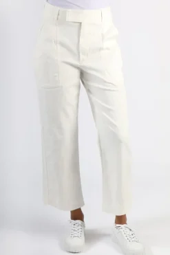Funky Staff Wide Leg Drill Zita Pant In Cream