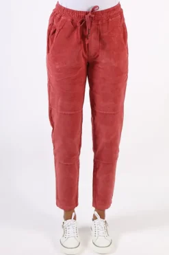 Funky Staff You 2 Velvet Pant In Wine