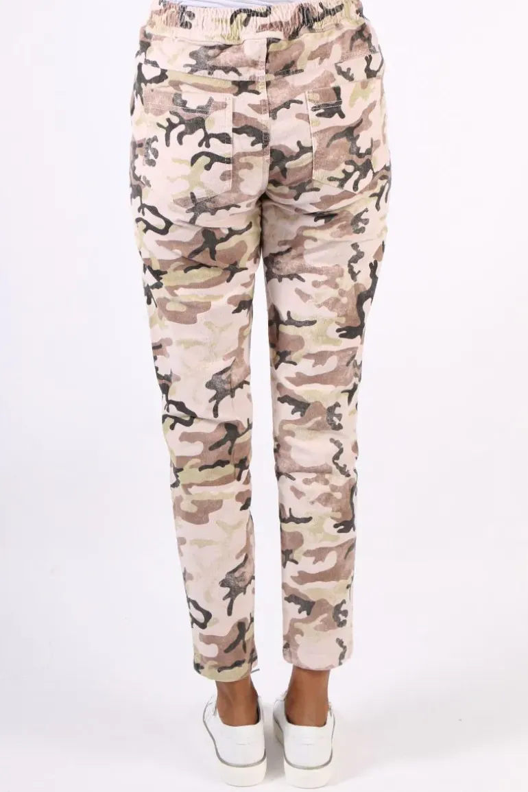 Funky Staff You 2 Velvet Pant In Rose Camouflage