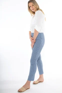 Geometric Print Benga Pant In Blue By Jump