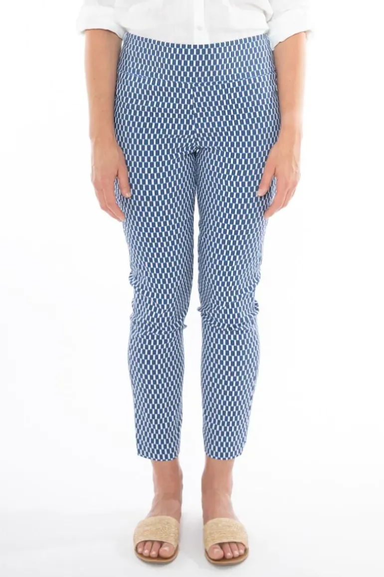 Geometric Print Benga Pant In Blue By Jump