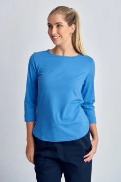 Goondiwindi Cotton 3/4 Sleeve Tee In Regatta