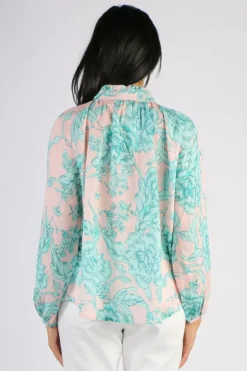 Goondiwindi Cotton Frill Collar Shirt In Floral Print