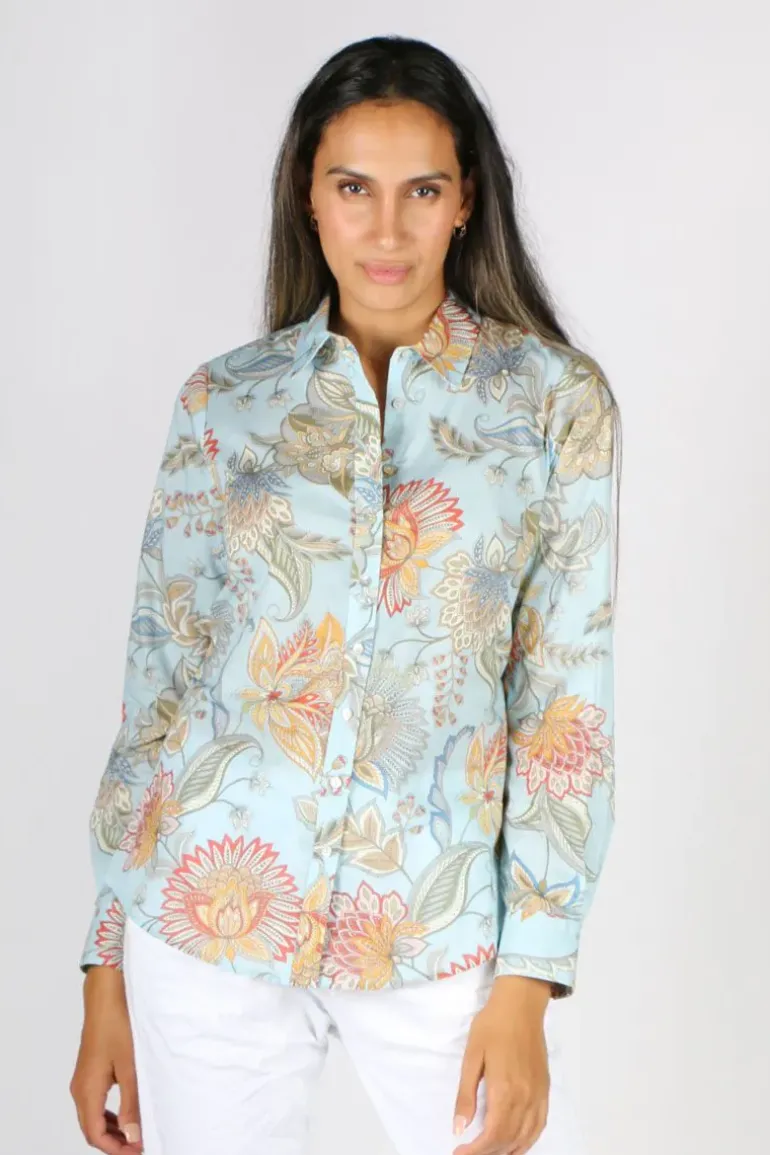 Goondiwindi Cotton Paisley Shirt In Sky