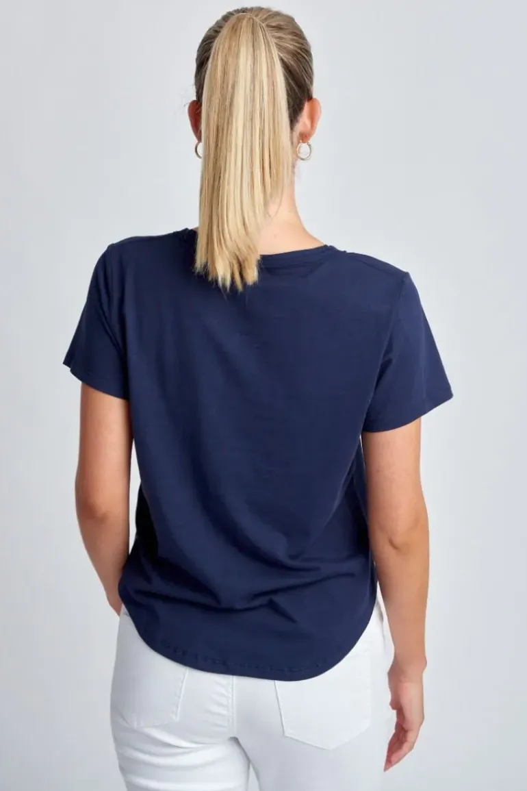 Goondiwindi Cotton Slub Tee In Navy