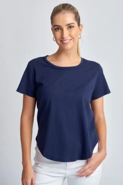 Goondiwindi Cotton Slub Tee In Navy