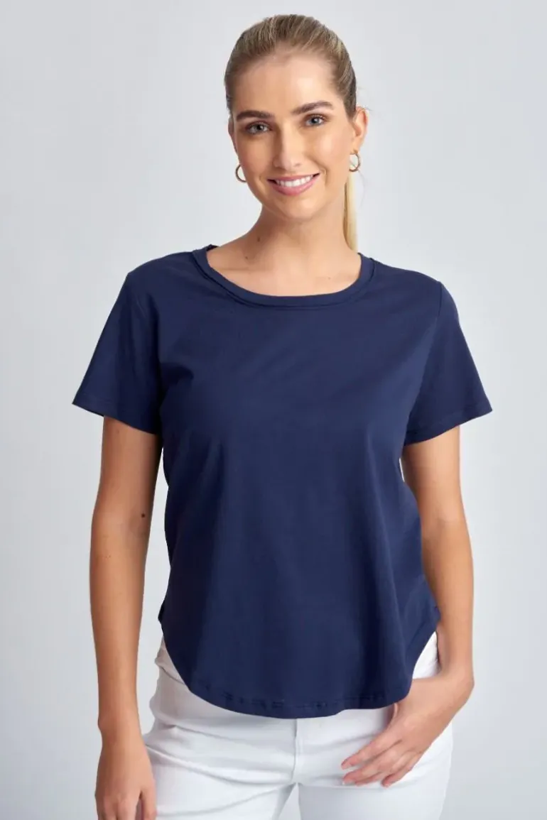Goondiwindi Cotton Slub Tee In Navy
