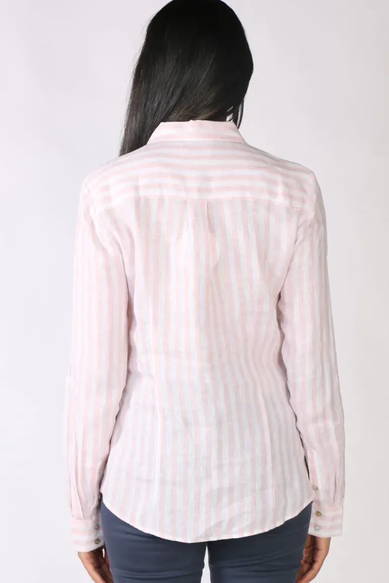 Goondiwindi Cotton Striped Shirt In Pink