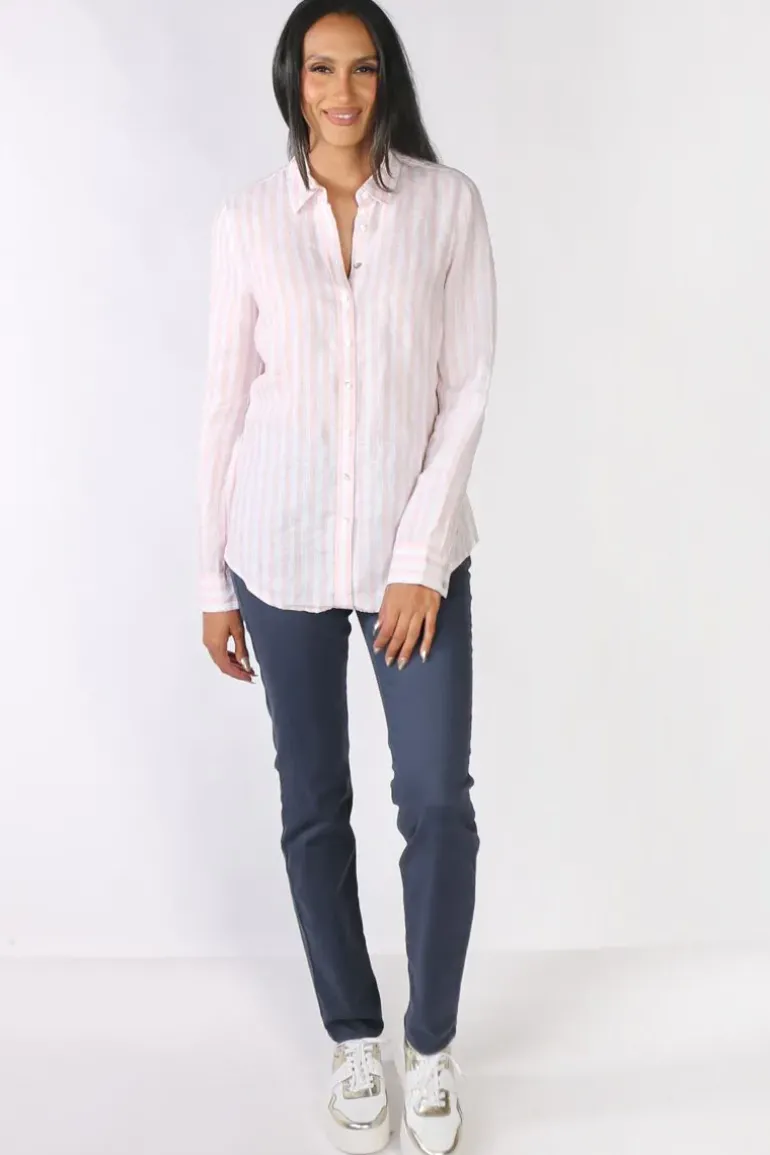 Goondiwindi Cotton Striped Shirt In Pink