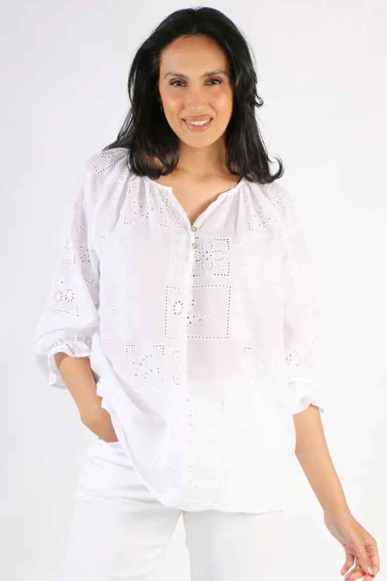 Gordon Smith Mila Lace Top In White