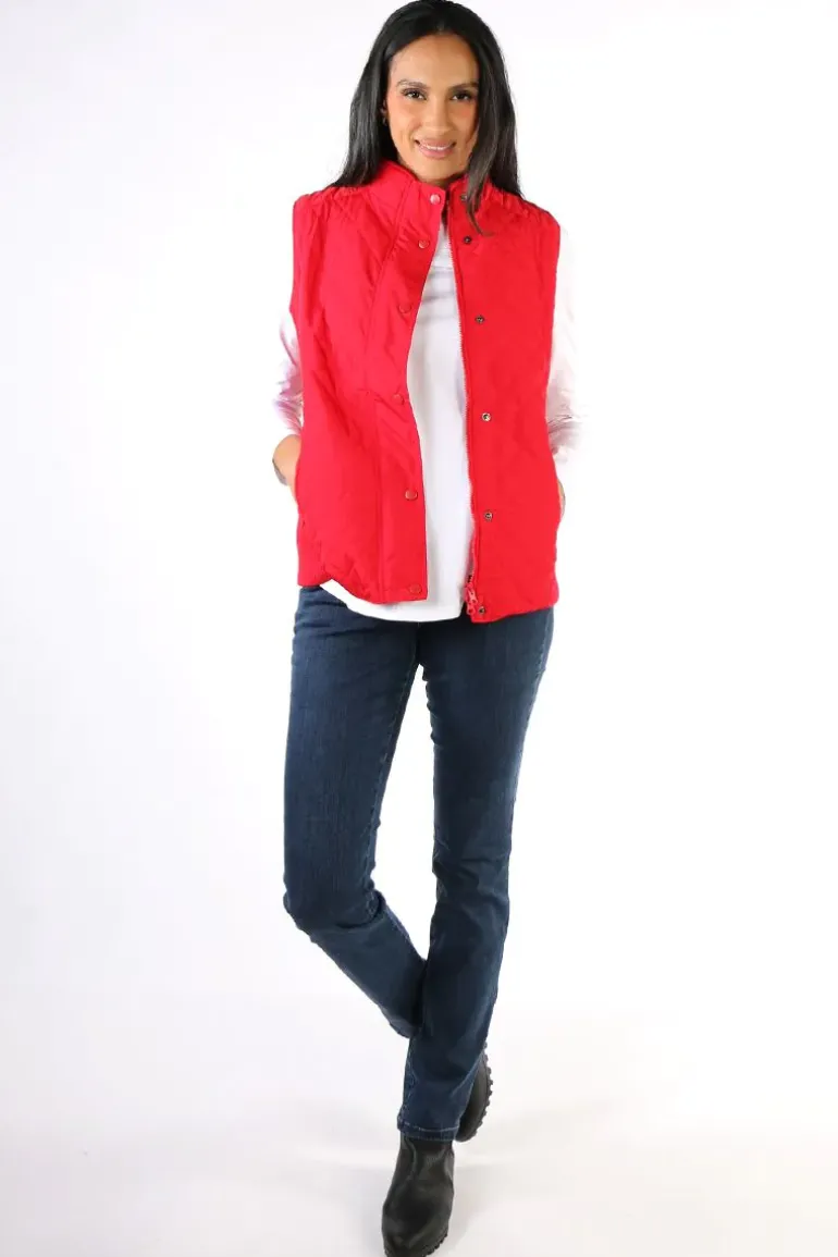 Gordon Smith Quilted Vest In Red
