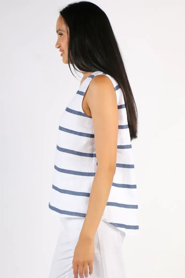 Gordon Smith Stripe Button Back Top