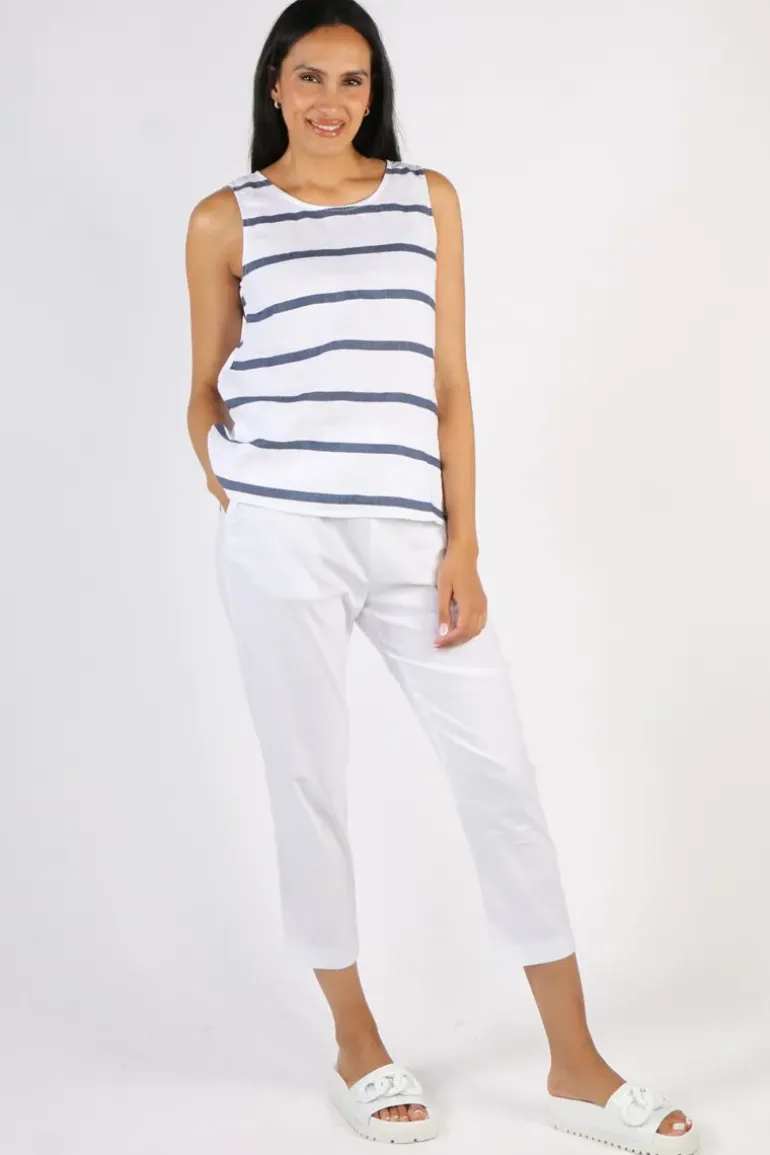 Gordon Smith Stripe Button Back Top
