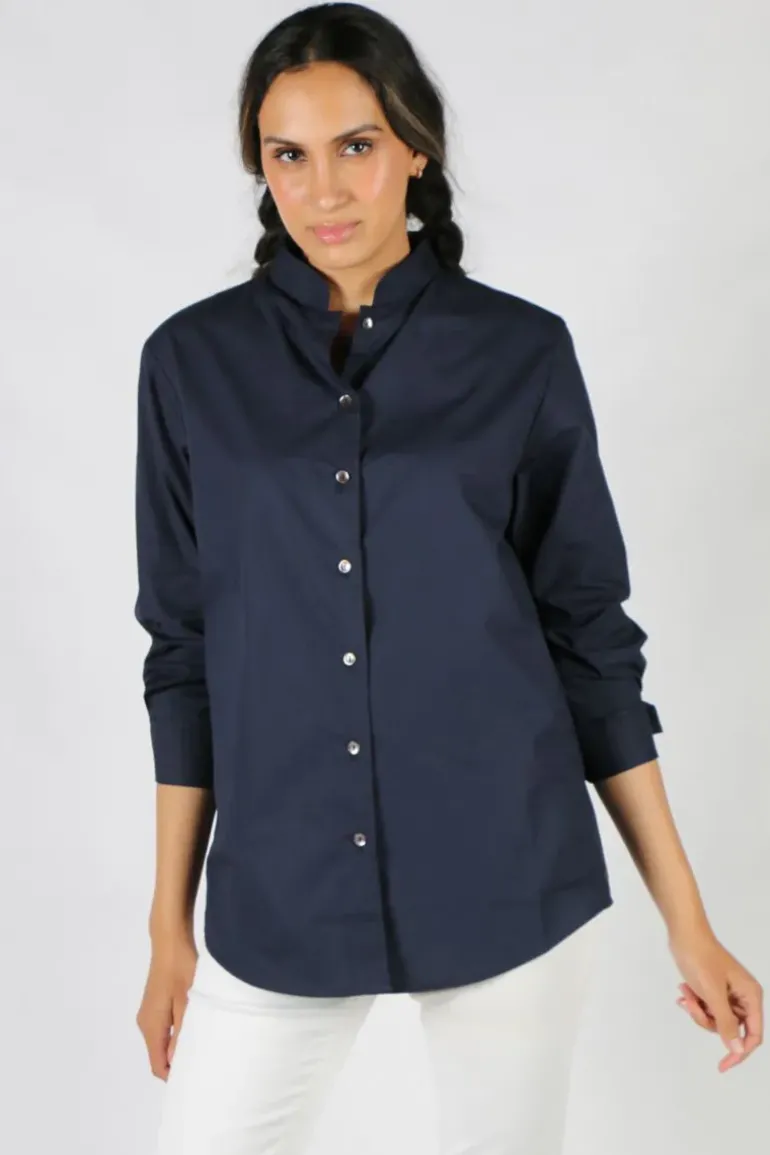 Gujarat Shirt In Navy By Bagruu
