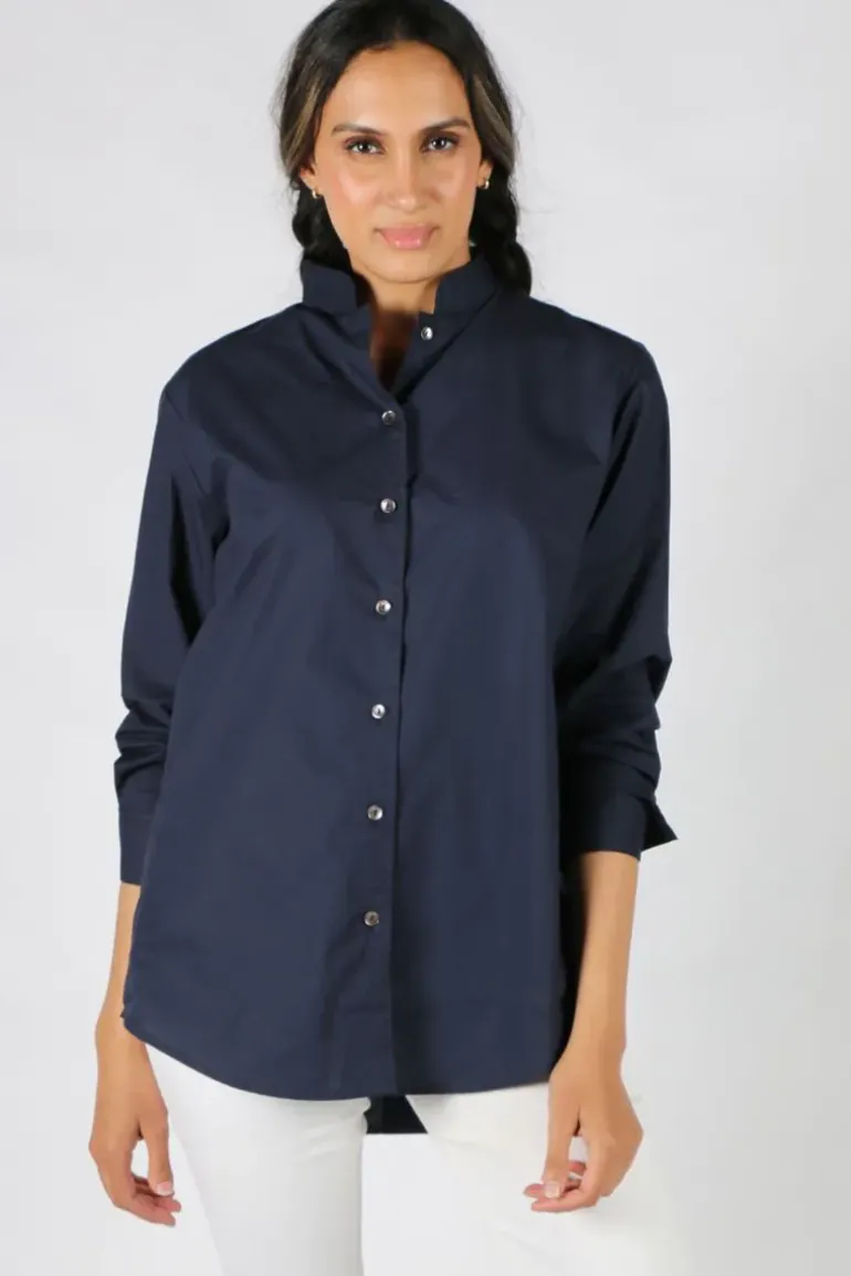 Gujarat Shirt In Navy By Bagruu