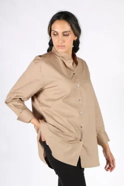 Gujarat Shirt In Taupe By Bagruu