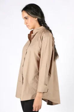 Gujarat Shirt In Taupe By Bagruu