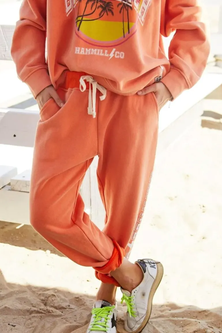 Hammill & Co Back Beach Pant In Orange