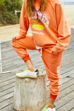 Hammill & Co Back Beach Pant In Orange