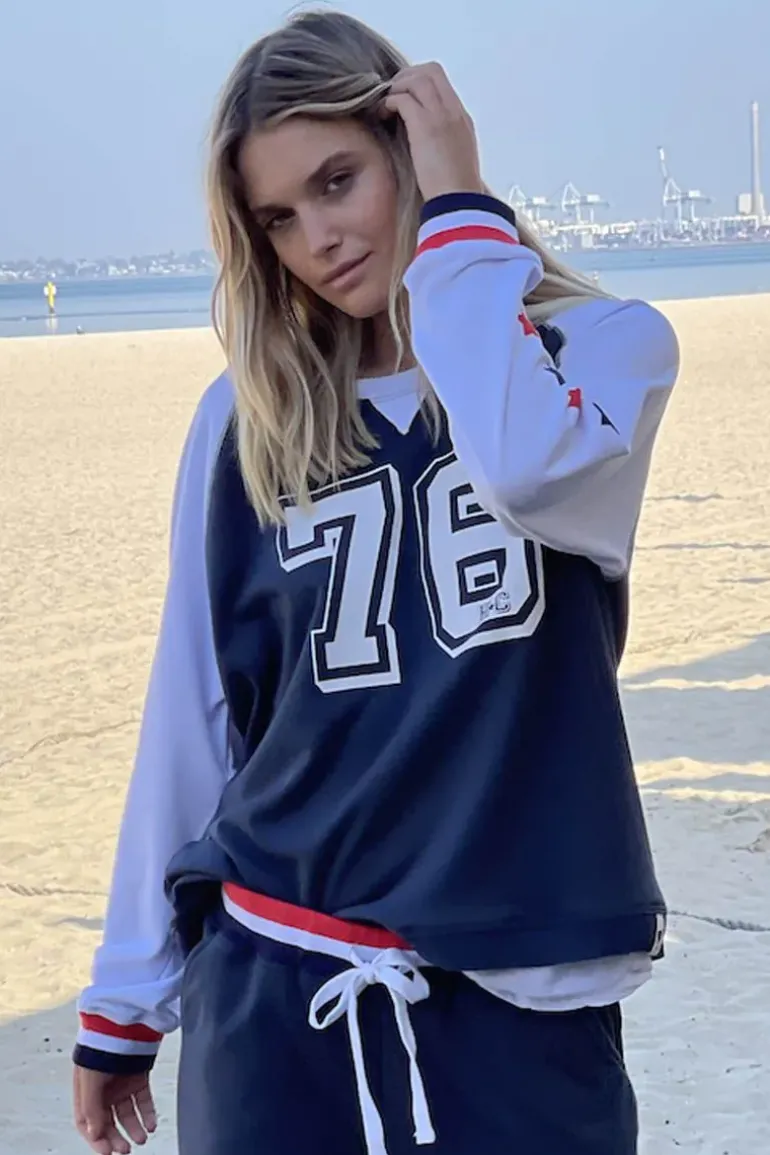 Hammill & Co Retro 76 Sweat In Navy