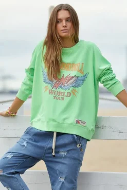 Hammill & Co Vintage Rock N Roll Sweat In Green
