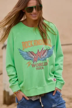 Hammill & Co Vintage Rock N Roll Sweat In Green