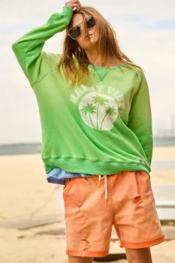 Hammill & Co Vintage Sun Fade Tee In Green